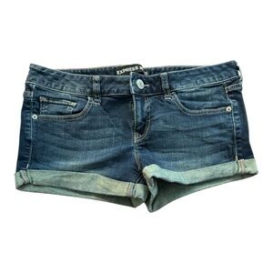 Express Dark Blue Jean Shorts